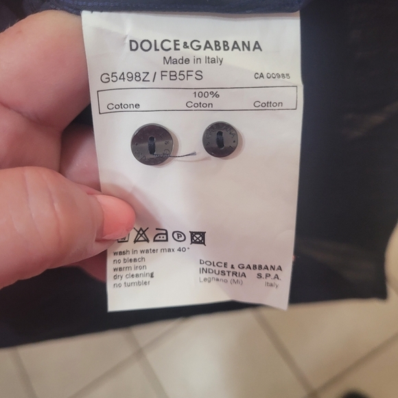 Dolce & Gabbana Blue Stripped Button Down Dress Shirt 15/38 Medium - Picture 6 of 6